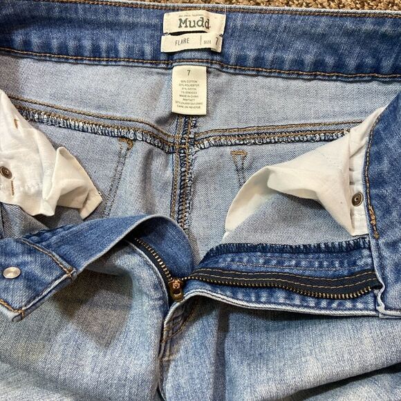 Mudd Flare Women's Light Blue Jeans Stretch Size 7 Junior - Picture 10 of 14
